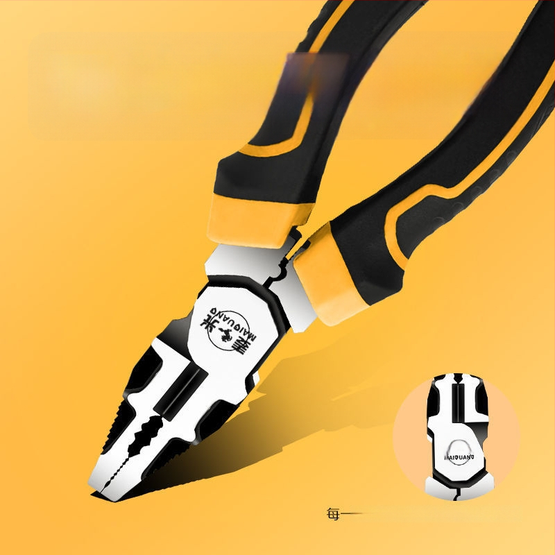 Немски стил: индустриални клещи за тел, ергономични електрически клещи с игловидни носове, универсални челюсти, диаметър на срязване 4,6 мм