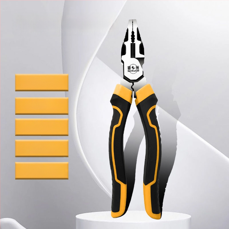 Немски стил: индустриални клещи за тел, ергономични електрически клещи с игловидни носове, универсални челюсти, диаметър на срязване 4,6 мм