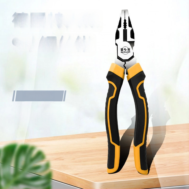 Немски стил: индустриални клещи за тел, ергономични електрически клещи с игловидни носове, универсални челюсти, диаметър на срязване 4,6 мм