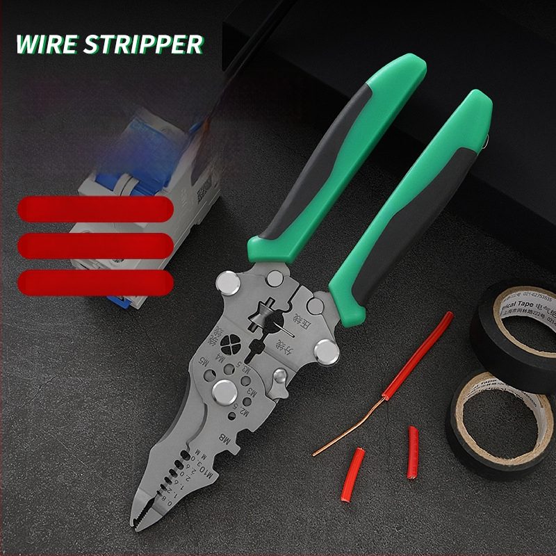 Iš nerūdijančio plieno sulankstomas laidų valiklis su elektriniu testeriu elektrikams