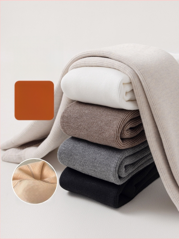 Детски клин за зима с подплата от полар, корейски стил, дължина 9/10, средна талия, полиестер 65%