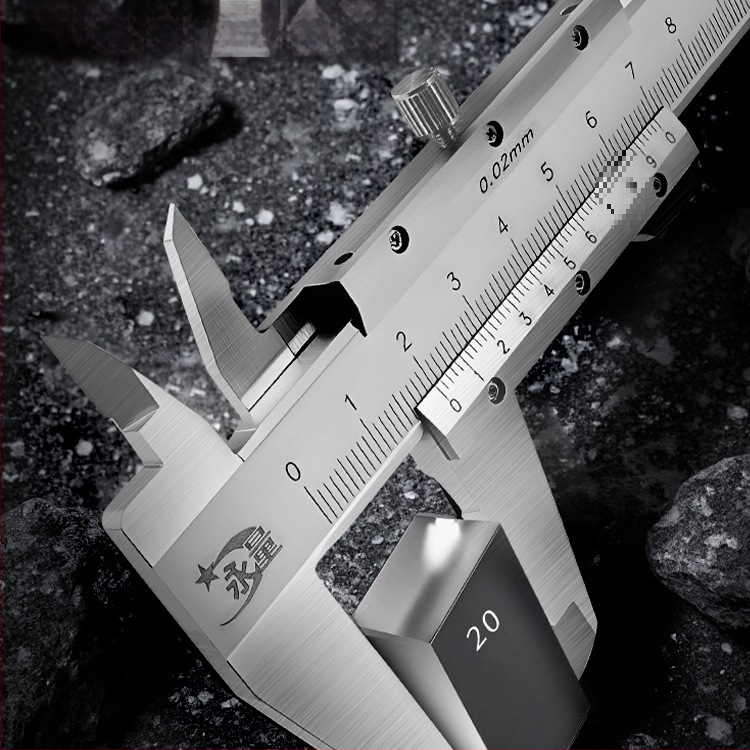 Rozsdamentes acél Vernier tolómérő, nagy pontosságú ipari osztály