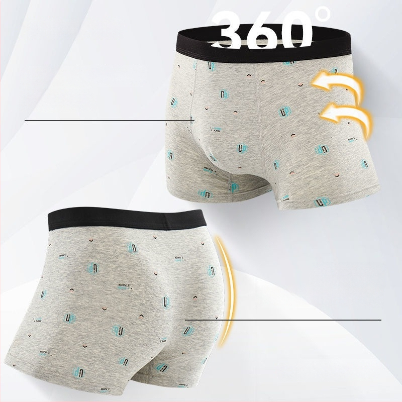 Vyriskos boxer trumpikes, medvilnės mišinio audinys, vidutinio juosmens aukštis, be siūlių, greitai džiūva, kvėpuojančios, stilius C tipo / nematomas