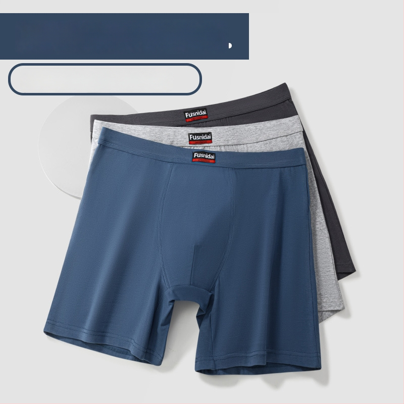 Meeste puuvillased kõrge vöökoha bokserid, hingavad, sportlikud