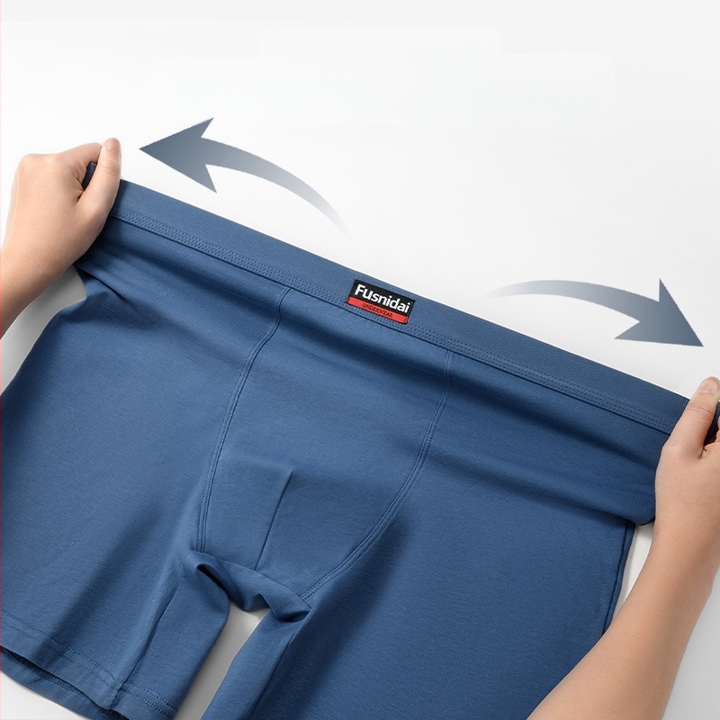 Meeste puuvillased kõrge vöökoha bokserid, hingavad, sportlikud