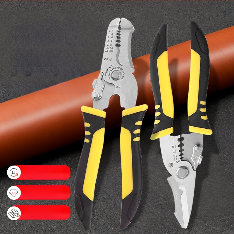 Saintly Apskrito laidų nuėmimo žnyplės – Elektriko daugiafunkcinis įrankis laidų nuėmimui ir pjovimui, svoris 011