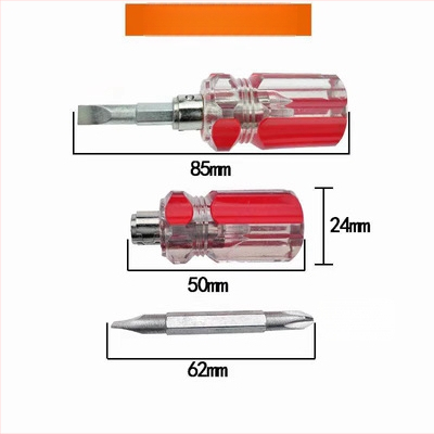 Dvimata atsuktuvas su Philips ir plokščiu galu, iš Cr-Mo plieno, magnetinis, izoli uotas, varžto skersmuo 6 mm