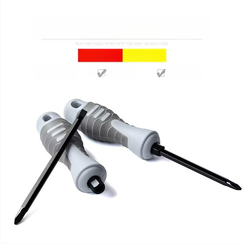 Dvimata atsuktuvas su Philips ir plokščiu galu, iš Cr-Mo plieno, magnetinis, izoli uotas, varžto skersmuo 6 mm