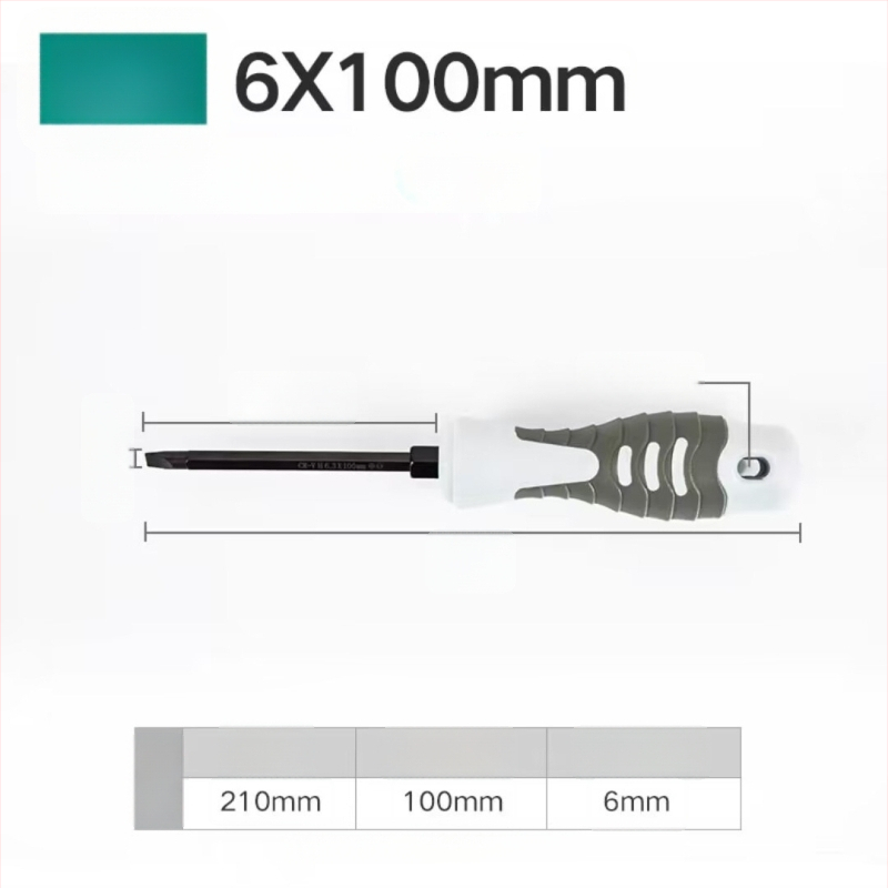 Dvimata atsuktuvas su Philips ir plokščiu galu, iš Cr-Mo plieno, magnetinis, izoli uotas, varžto skersmuo 6 mm