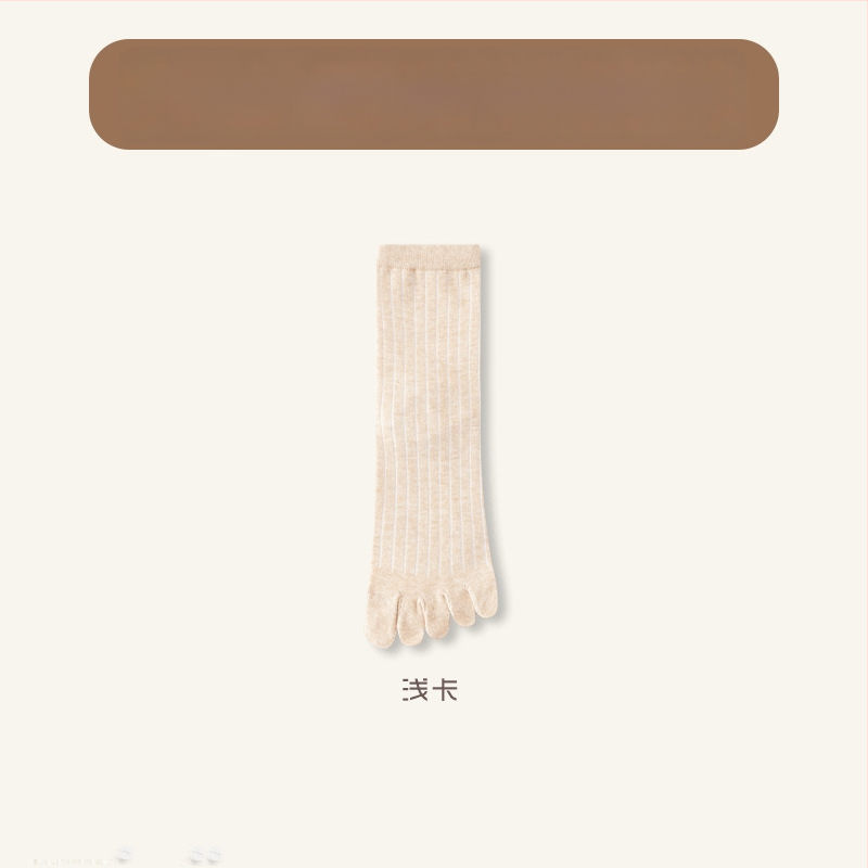 Женски чорапи с пет пръста, средно високи; памук-полиестер-спандекс 64.4%/32.7%/2.9%; антибактериални, абсорбиращи изпотяване, дезодориращи, антифрикционни; едноиглена плетка