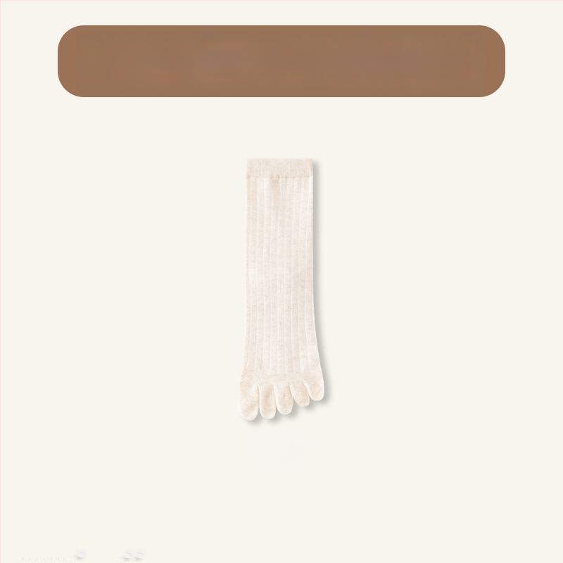 Женски чорапи с пет пръста, средно високи; памук-полиестер-спандекс 64.4%/32.7%/2.9%; антибактериални, абсорбиращи изпотяване, дезодориращи, антифрикционни; едноиглена плетка