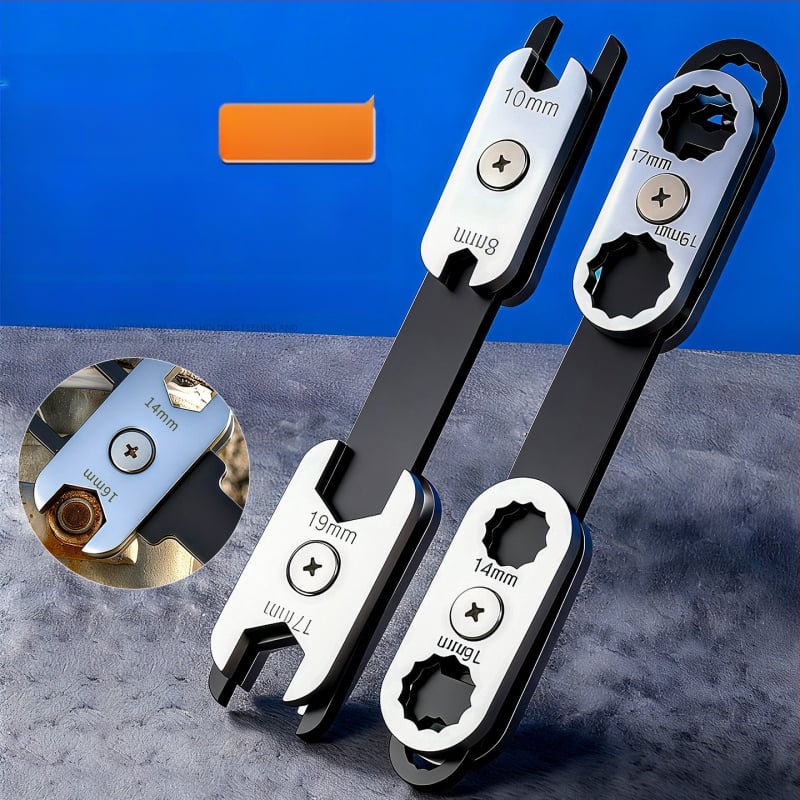 Niuxiang двуфункционален гаечен ключ от въглеродна стомана, полирана повърхност