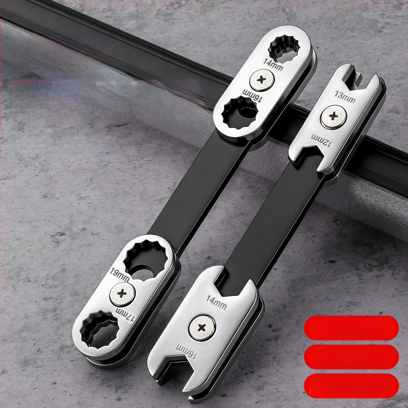 Niuxiang двуфункционален гаечен ключ от въглеродна стомана, полирана повърхност