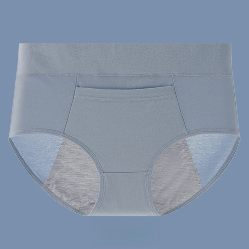 Менструално бельо от памук с подплата от модал, средна талия, защита срещу течове, предназначено за жени