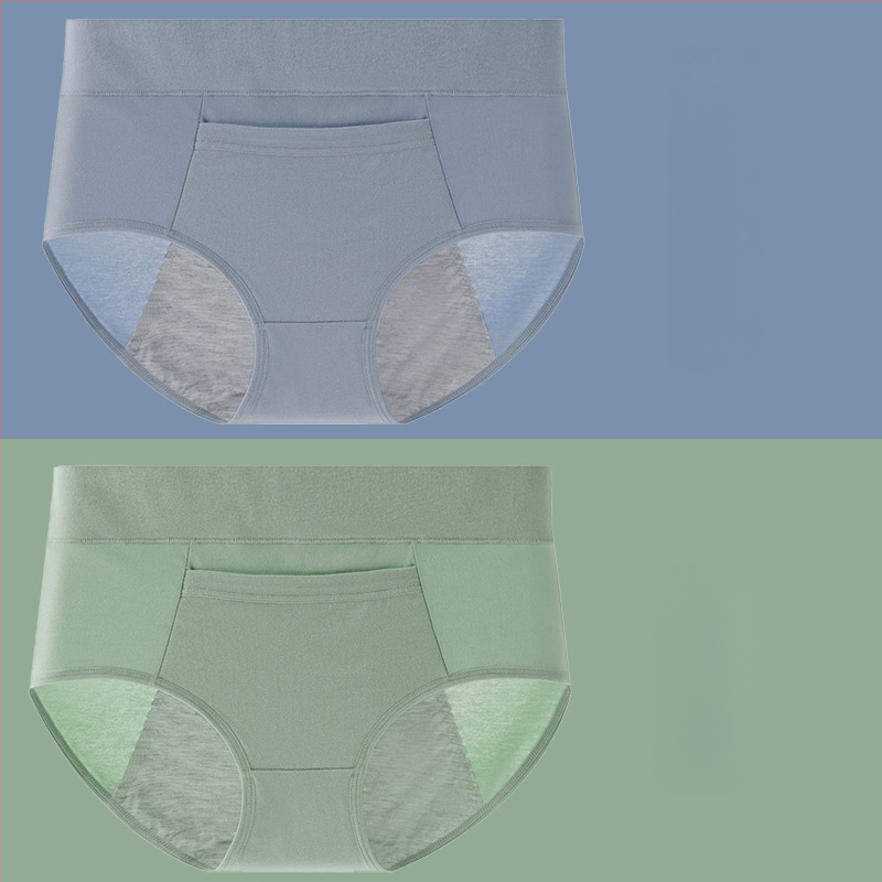 Менструално бельо от памук с подплата от модал, средна талия, защита срещу течове, предназначено за жени