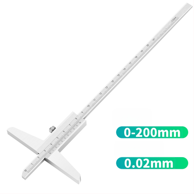Mélységvernier tolómérő a mélység mérésére, tartományok 0-150/0-200/0-300/0-500 mm, nagy pontosság