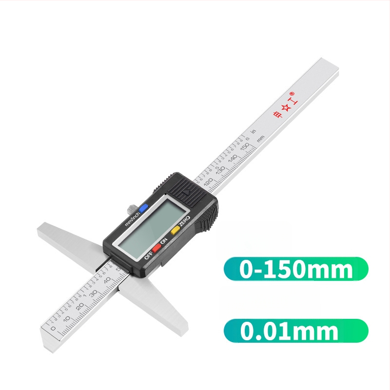 Mélységvernier tolómérő a mélység mérésére, tartományok 0-150/0-200/0-300/0-500 mm, nagy pontosság