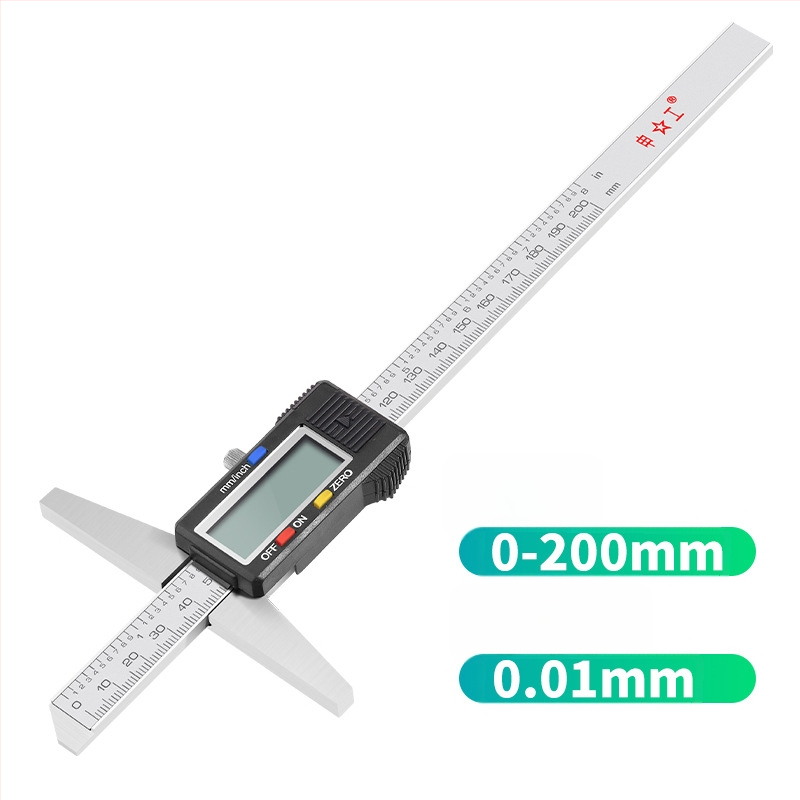 Mélységvernier tolómérő a mélység mérésére, tartományok 0-150/0-200/0-300/0-500 mm, nagy pontosság