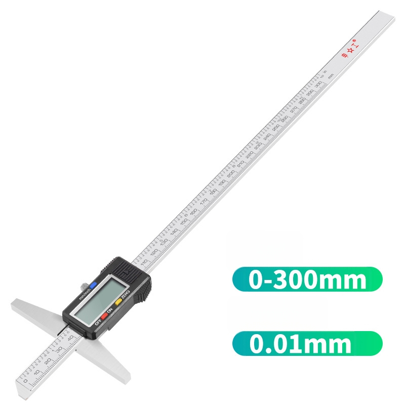 Mélységvernier tolómérő a mélység mérésére, tartományok 0-150/0-200/0-300/0-500 mm, nagy pontosság