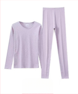 Ženski termalni komplet s kapuljačom, okruglim izrezom i dugim rukavima; izuzetno debela poliester tkanina za toplinu i anti-pilling.