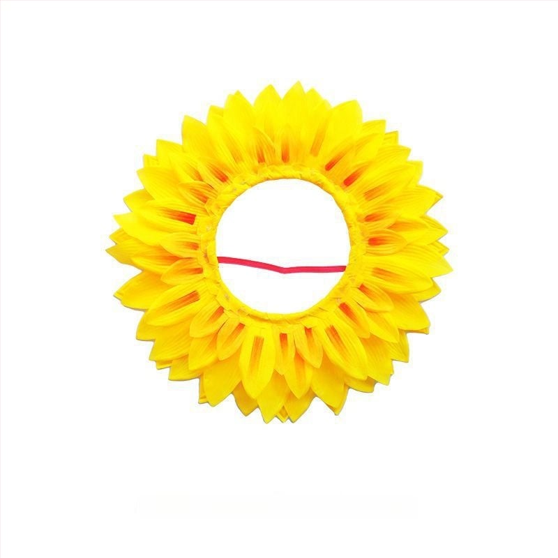 Слънчогледова украса за глава за деца – за изпълнения и танци, сценичен вход (лято 2021)