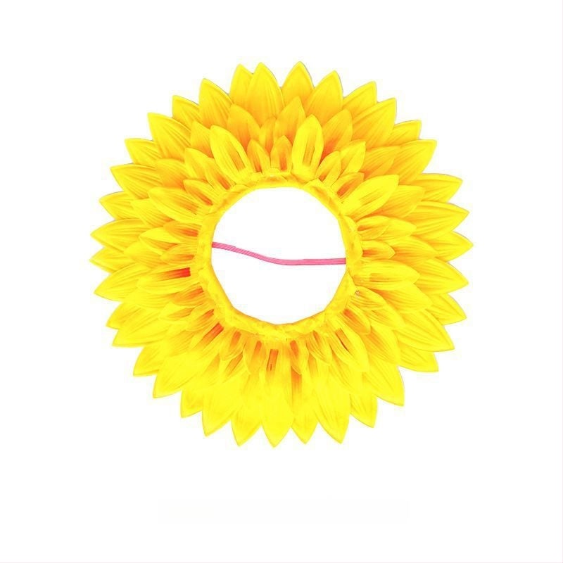 Слънчогледова украса за глава за деца – за изпълнения и танци, сценичен вход (лято 2021)