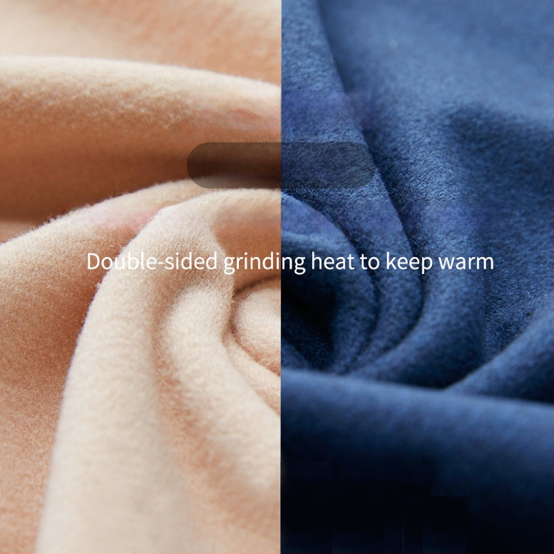 Termalni komplet za jesen/zimu, bez šavova, fleece podstava, za muškarce i žene, V-izrez, dugi rukav, hlače, mješavina poliestera, 201–250 g/m2.