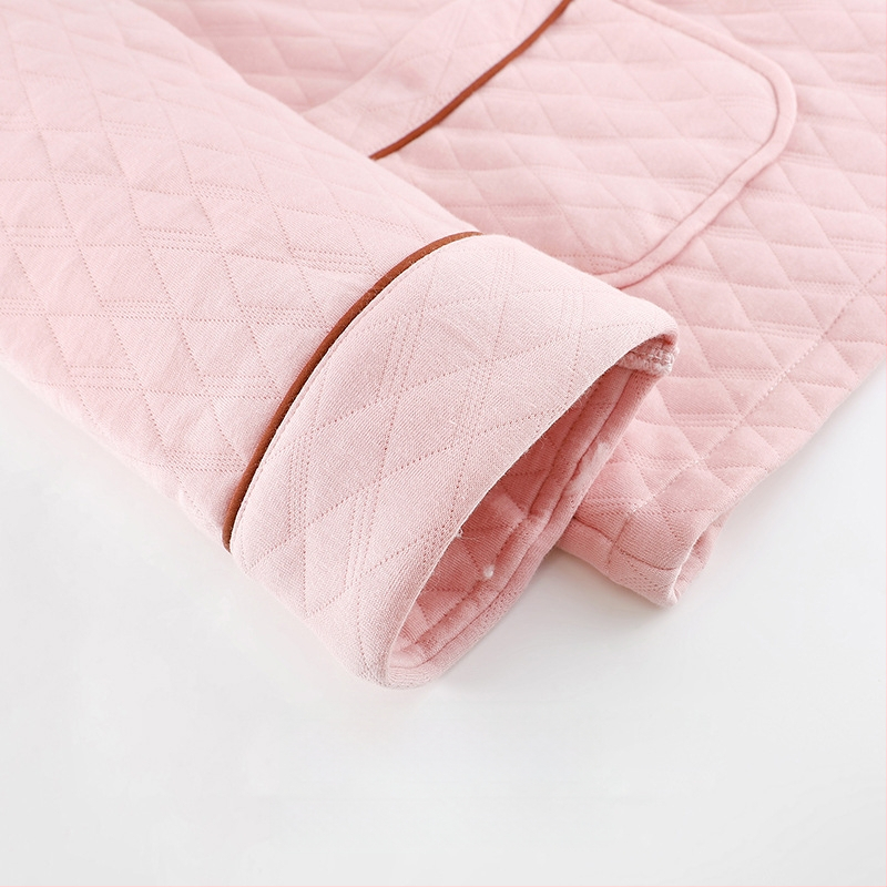 Odeća od flanelne tkanine, 100% pamuk, ekstra debeli, ovratnik s reverom, dugi rukavi, hlače