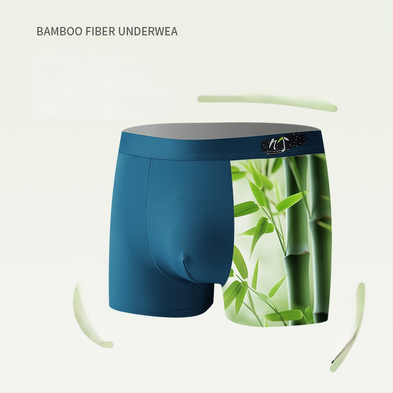 Meeste bambuskiust alus, antibakteriaalne, hingav, keskmise kõrgusega vöökoht; kootud kangas; häbemepiirkonna vooder tussah siidist; 90–95% bambuskiust