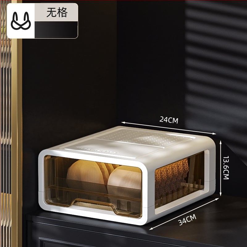 Прозрачна пластмасова кутия за съхранение с чекмедже за дрехи и бельо, марка met, персонализиране чрез печат на лого, стил лайт лукс