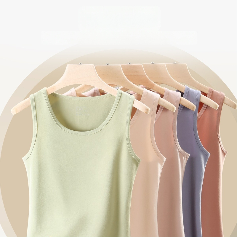 Moteriška medvilninė termovestė — apvali kaklo linija, pagrindinis sluoksnis arba tinkama nešiojimui laukei, 95–100% medvilnė, 201–250 g/m², vienos spalvos