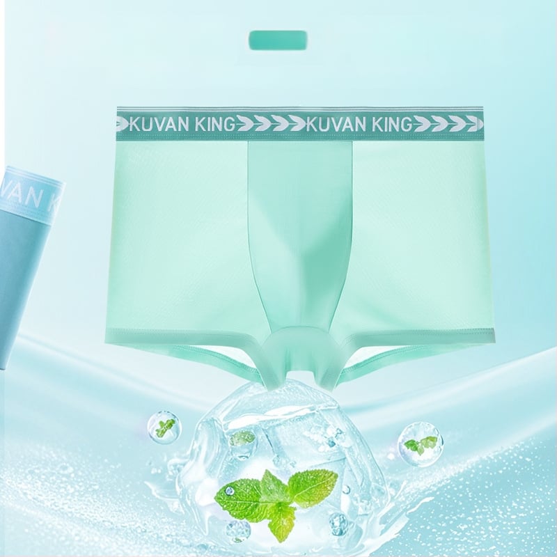 Meeste Ice Silk aluspesu, antibakteriaalne, kiire kuivamine, hingav, polüesterkangas, keskmine vöökoht