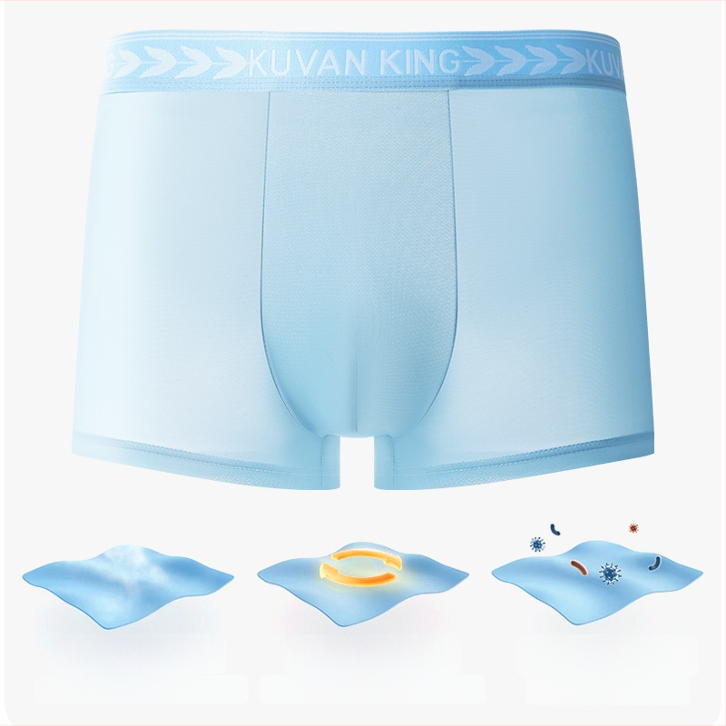 Meeste Ice Silk aluspesu, antibakteriaalne, kiire kuivamine, hingav, polüesterkangas, keskmine vöökoht