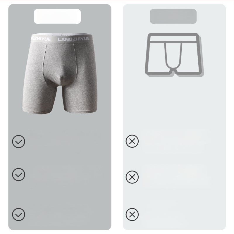 Meeste puuvillased pikad bokserid, kõrge vöökoht, 90–95% puuvill, hingavad