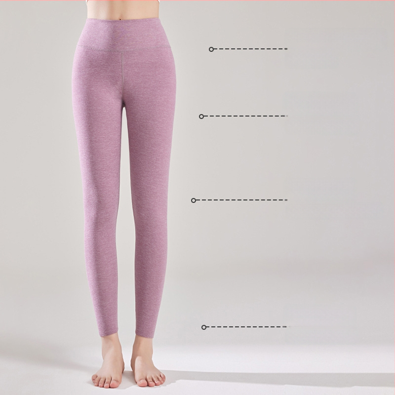 Moteriškos aukšto juosmens termo kelnaitės su fliso pamušalu, poliesterio pluoštas 90–95%, ekstra stora 351–400 g/m², be siūlių