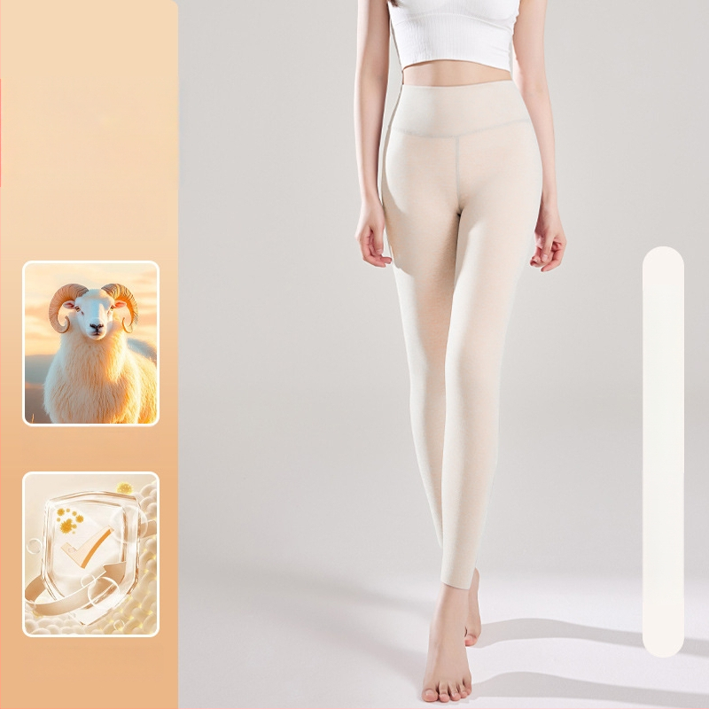 Moteriškos aukšto juosmens termo kelnaitės su fliso pamušalu, poliesterio pluoštas 90–95%, ekstra stora 351–400 g/m², be siūlių