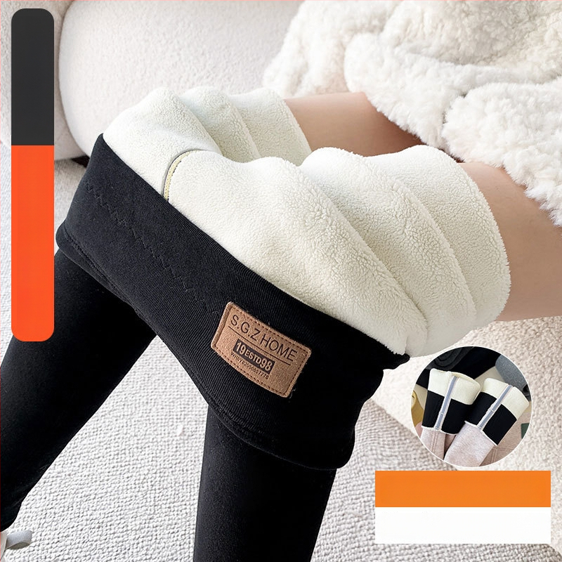 Naiste puuvillased leggingud fliisivoodriga, kõrge vöökoht kõhu kontrolliks, paksud talve-termo leggingud, koostis 95% puuvill ja kuni 30% spandex