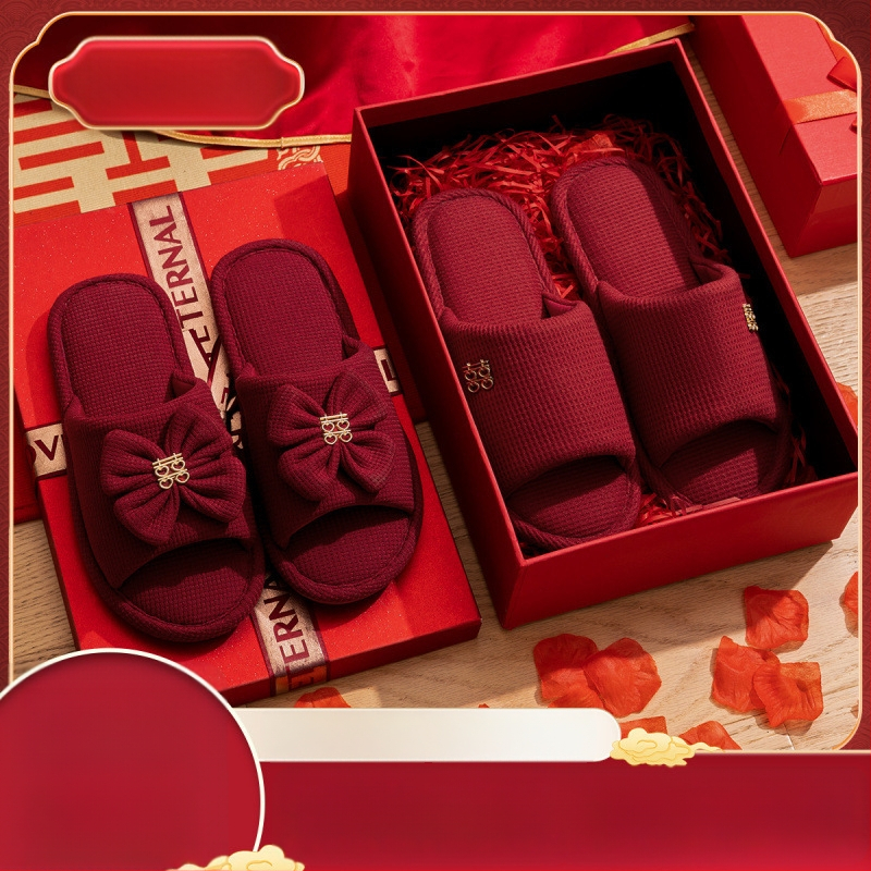 Uniszex esküvői papucs, toe-loop kialakítású, denim felsőrész, PVC talp, párnak