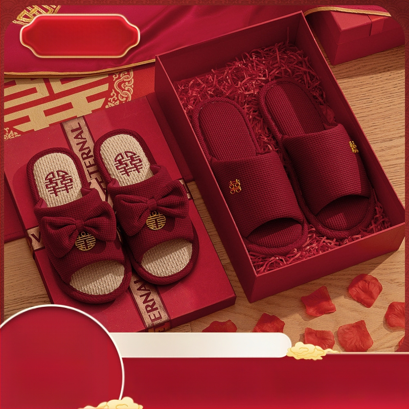 Uniszex esküvői papucs, toe-loop kialakítású, denim felsőrész, PVC talp, párnak