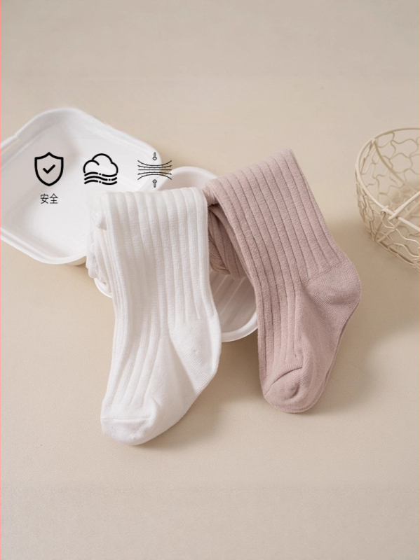 Gyerekeknek szóló harisnya poliészter-pamut keverék (79% pamut), középmagas derekú, teljes hosszúságú, 3–8 éveseknek, tavasz és ősz, koreai stílus.