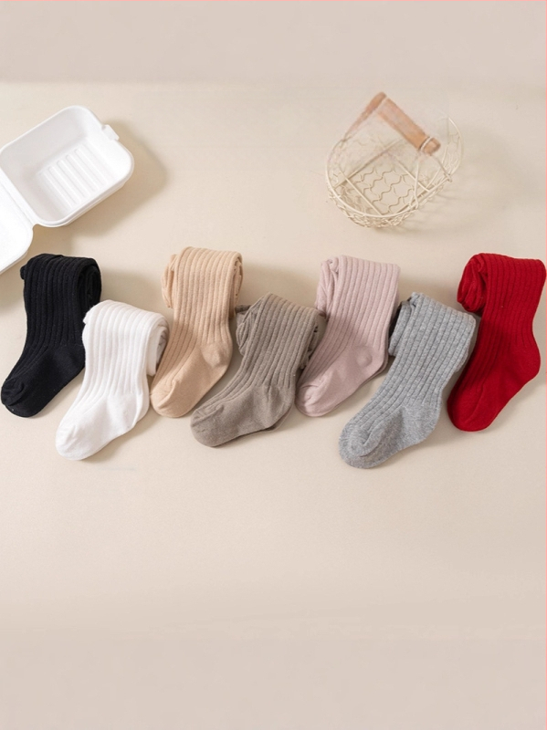 Gyerekeknek szóló harisnya poliészter-pamut keverék (79% pamut), középmagas derekú, teljes hosszúságú, 3–8 éveseknek, tavasz és ősz, koreai stílus.