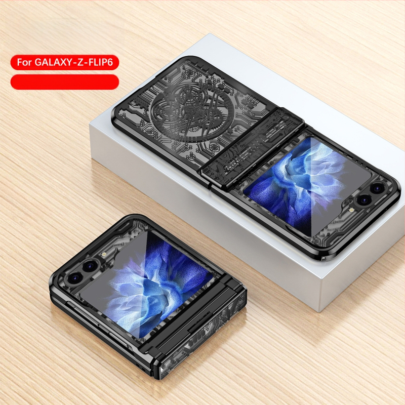 Samsung Galaxy Z Flip6 Ηλεκτροπλατιωμένη Θήκη Κινητού Με Γρανάζια Ρολογιού (Υλικό: PC, Διαδικασία: Ηλεκτροπλατίωση, Ανθεκτικό σε κραδασμούς, Ανθεκτικό στη φθορά, Αντι-αποτυπώματα)