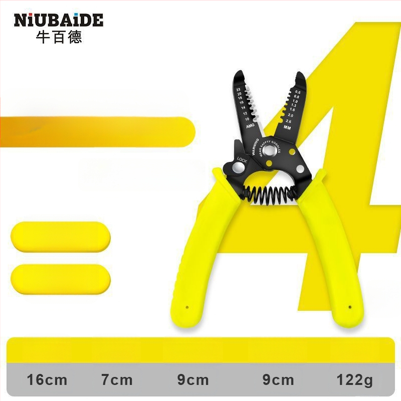 Германски стил мултифункционални клещи за тел с диагонален нос, индустриално качество, улесняващи работа на електротехник (4.6 мм)