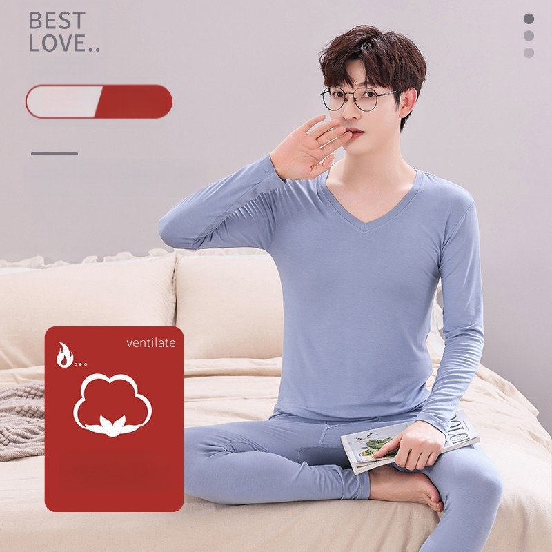 Vyrų modalinis termo komplektas - plonas, elastingas, minkštas, 180 g/m², vidutinė šiluma