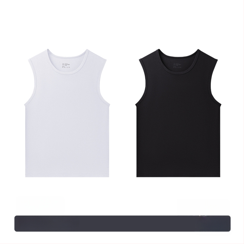 Modal muški bezrukavni T-shirt – ljeto, opuštena kroj, brzo suši, sportski