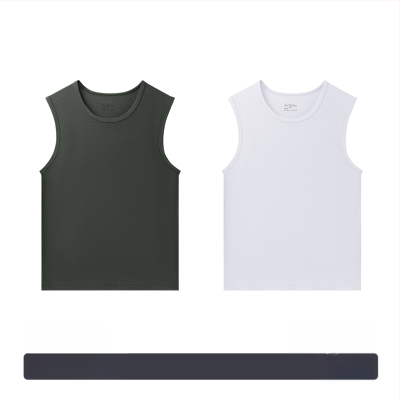 Modal muški bezrukavni T-shirt – ljeto, opuštena kroj, brzo suši, sportski