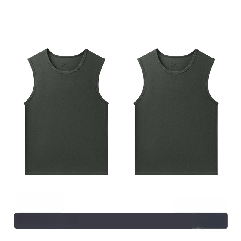 Modal muški bezrukavni T-shirt – ljeto, opuštena kroj, brzo suši, sportski
