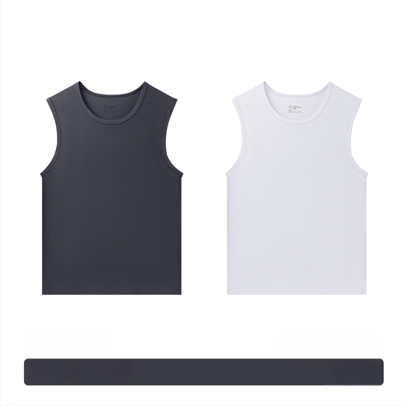 Modal muški bezrukavni T-shirt – ljeto, opuštena kroj, brzo suši, sportski