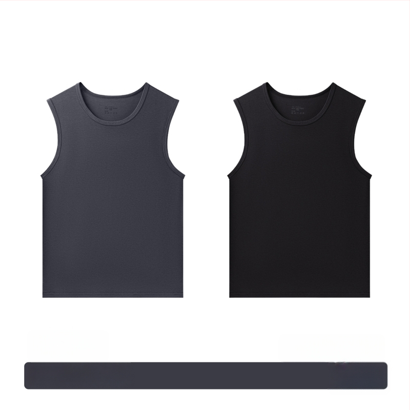 Modal muški bezrukavni T-shirt – ljeto, opuštena kroj, brzo suši, sportski