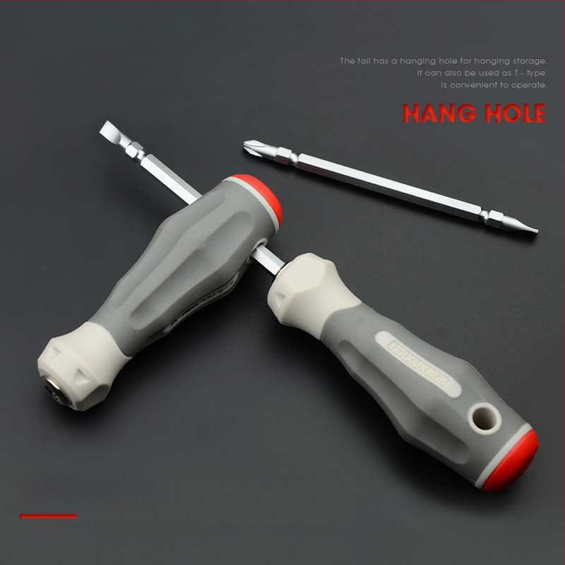 Veržtuvų rinkinys – kryžminė ir plokščia galvutė, dviejų galų, iš anglies plieno, buities įrankių rinkinys